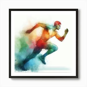 Running Man Art Print