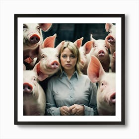 Pigs photo 5 Art Print