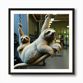 Asm Sloths In The Gym 49bc3c25 E77d 44b5 Ab74 43132a925d11 Art Print