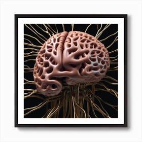 Brain With Wires 13 Art Print