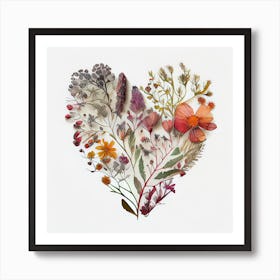 Heart Of Flowers Art Print