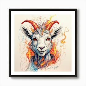 Goat Art 9 Art Print