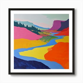 Colourful Abstract Yellowstone National Park 4 Art Print