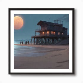 Beach House Art Print