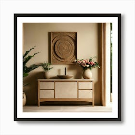 Ultra Realistic Photo Of Bali Inspired Cream Stone (1) Art Print