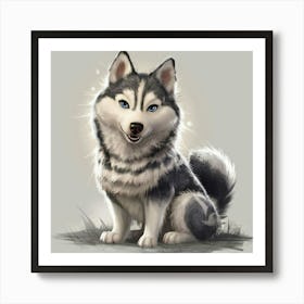 Husky Art Print