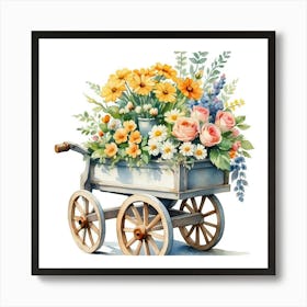 Flower Cart Art Print