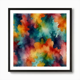 Watercolor Splashes 2 Art Print