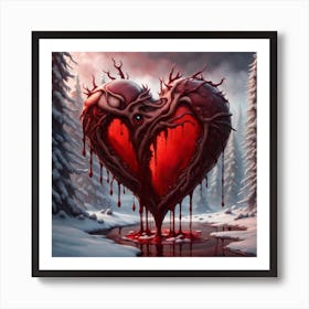 The heart hears, sees and suffers Art Print