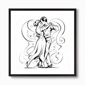 Tango Dancers Art Print