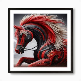 Red Horse Art Print