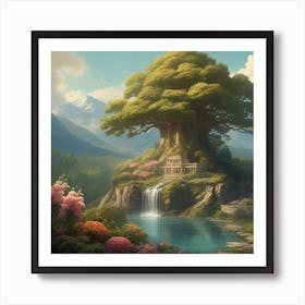 One Tree On The Top Of The Mountain 1 Art Print