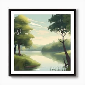 Landscape Painting 244 Art Print