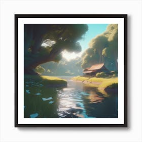 House By A River 1 Art Print