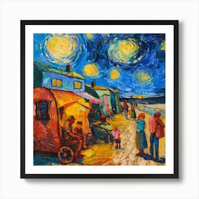 Van Gogh Style. Gypsy Life at Arles Series 1 Art Print