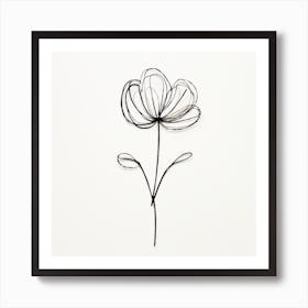 Wire Flower Art Print