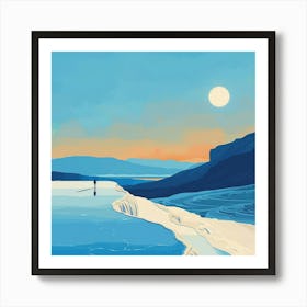 A Pamukkale In Turkey Minimal Illustration 1720349382 1 Art Print