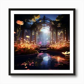 Illuminate Light Show Botanical Gardens Art Print