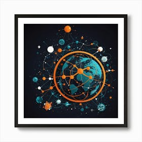 Earth In Space 4 Art Print