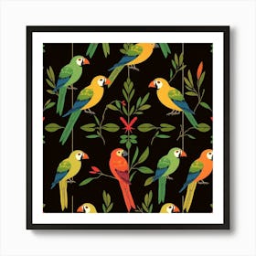 Parrots 1 Art Print