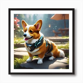 Corgi Art Print