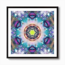 Psychedelic Mandala 45 Art Print