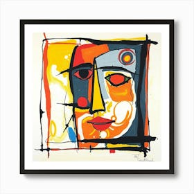 Abstract Face Art Print