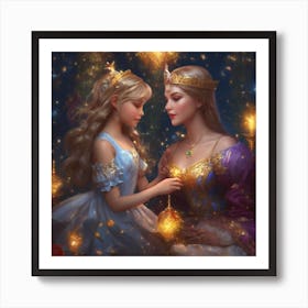 Mother and daughter  Art Print