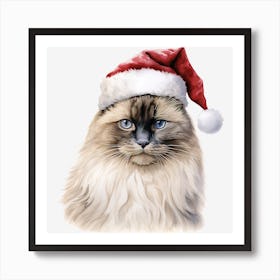 Santa Cat 10 Art Print