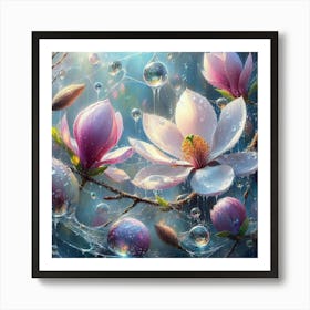 Magnolia Blossoms Art Print