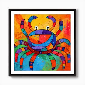 Crab By Person Art Print
