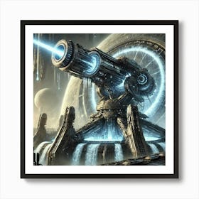 A High Tech, Sci Fi Scene Featuring The Cascade Co Art Print