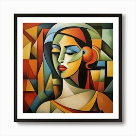 Cubism Cuban Woman 03 Art Print