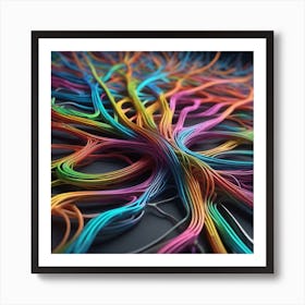 Colorful Wires 46 Art Print