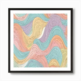 Wavy Pattern Art Print