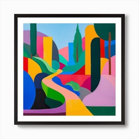 Abstract Park Collection Chapultepec Park Mexico City 2 Art Print