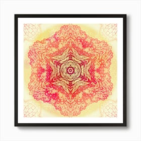 Hand Drawn Floral Mandala 06 1 Art Print