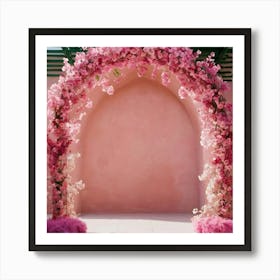 Pink Wedding Arch 3 Art Print