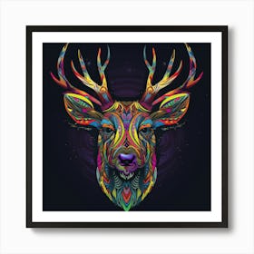 Deer Head 5 Art Print