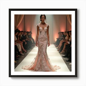 Wedding Dress On The Runway Poster