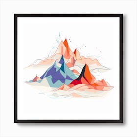 Harsh Mountains Art Print