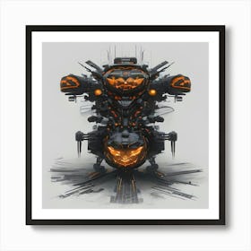 Pumpkin Jack-O-Lantern (Cyberpunk37) Art Print
