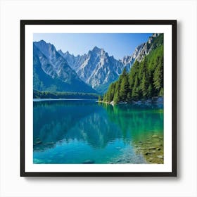 Lake In The Mountains 2 Art Print