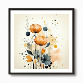 Watercolor Flowers Art Print