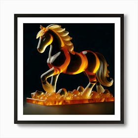 Horse In Flames 1 Art Print