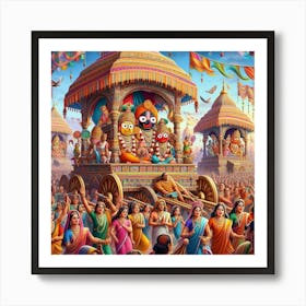 Hindu Festival Art Print