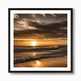 Sunset On The Beach 734 Art Print