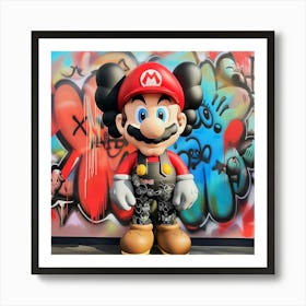 Mario Kaws Art Print