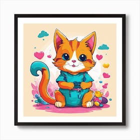 Cute Kitten Art Print