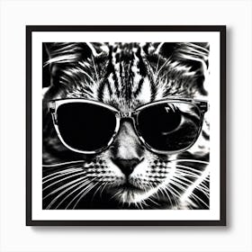 Cat In Sunglasses 29 Art Print